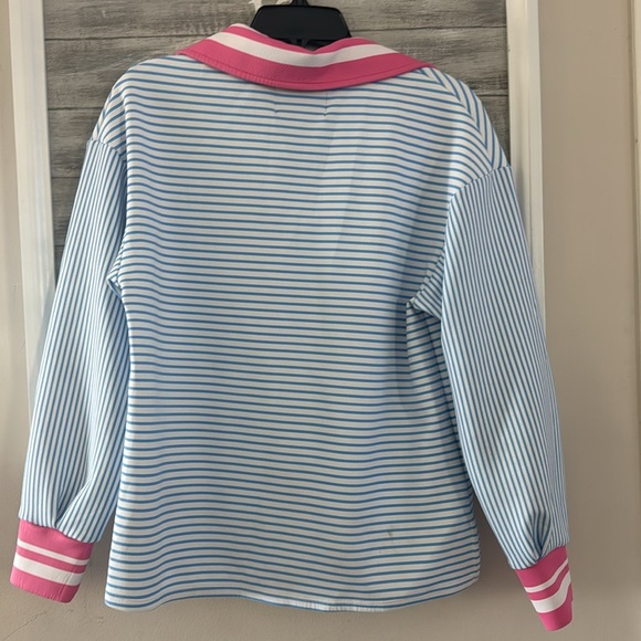 Addison Bay Easy Rugby in White/Matisse/Petal - Picture 4 of 10